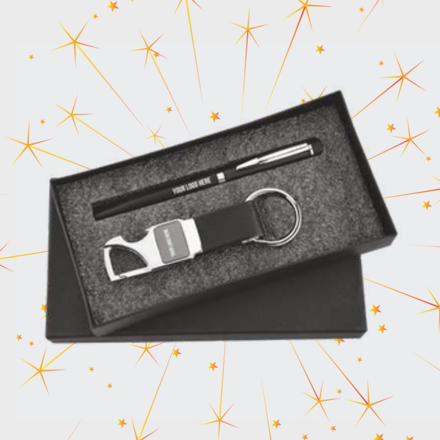 Keychain & Pen Gift Set — Business Essentials by Minkaa Moments