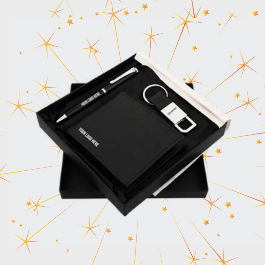 Pen, Keychain & Wallet 3-in-1 Gift Set — Executive Gifting by Minkaa Moments