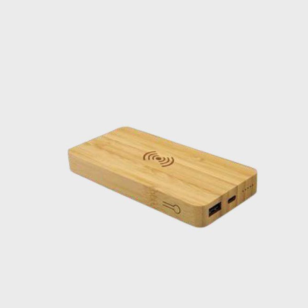 Bamboo Wood 10000mAh Wireless Power Bank — Tech & Utility by Minkaa Moments