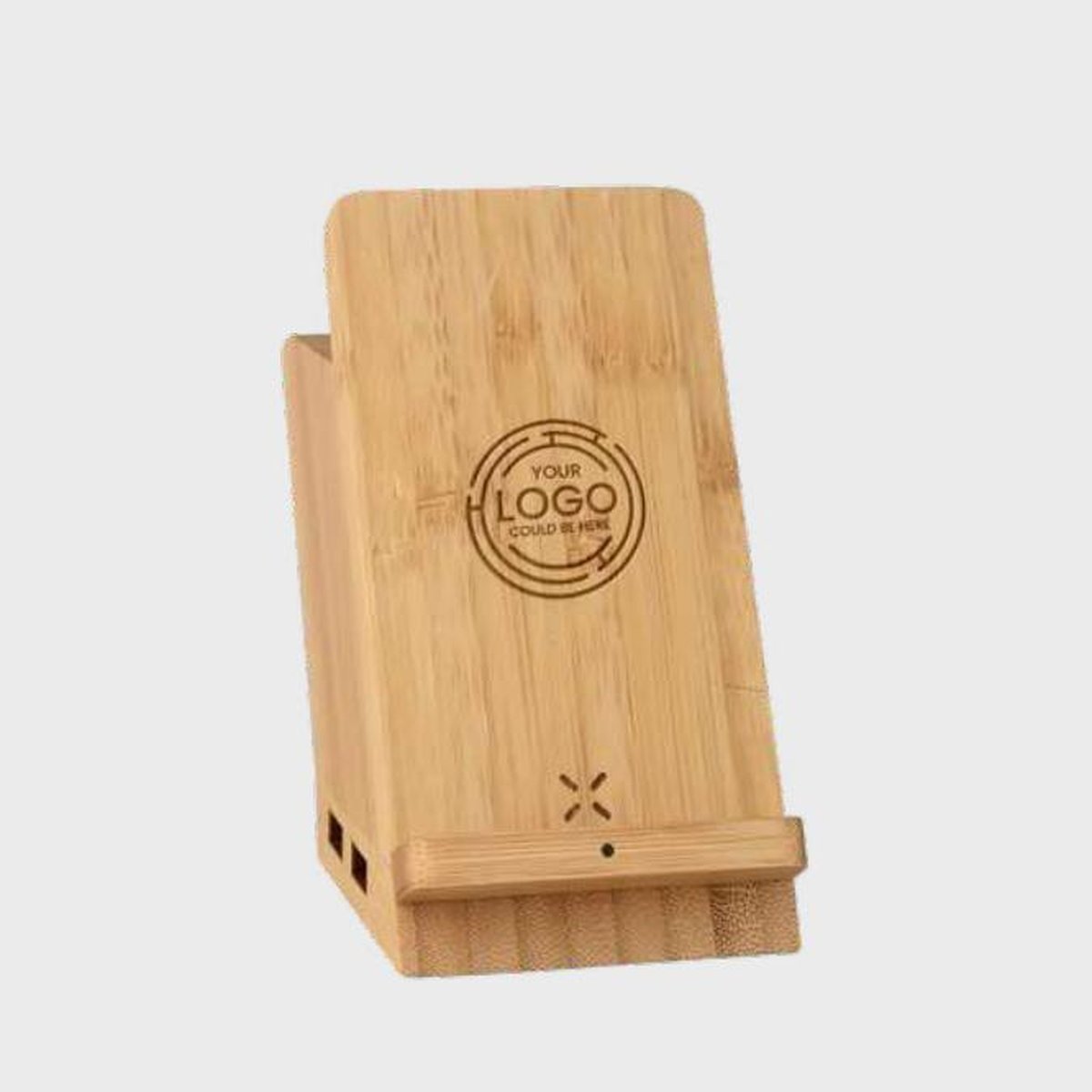 Bamboo Wireless Charger with Pen Stand — Tech & Utility by Minkaa Moments